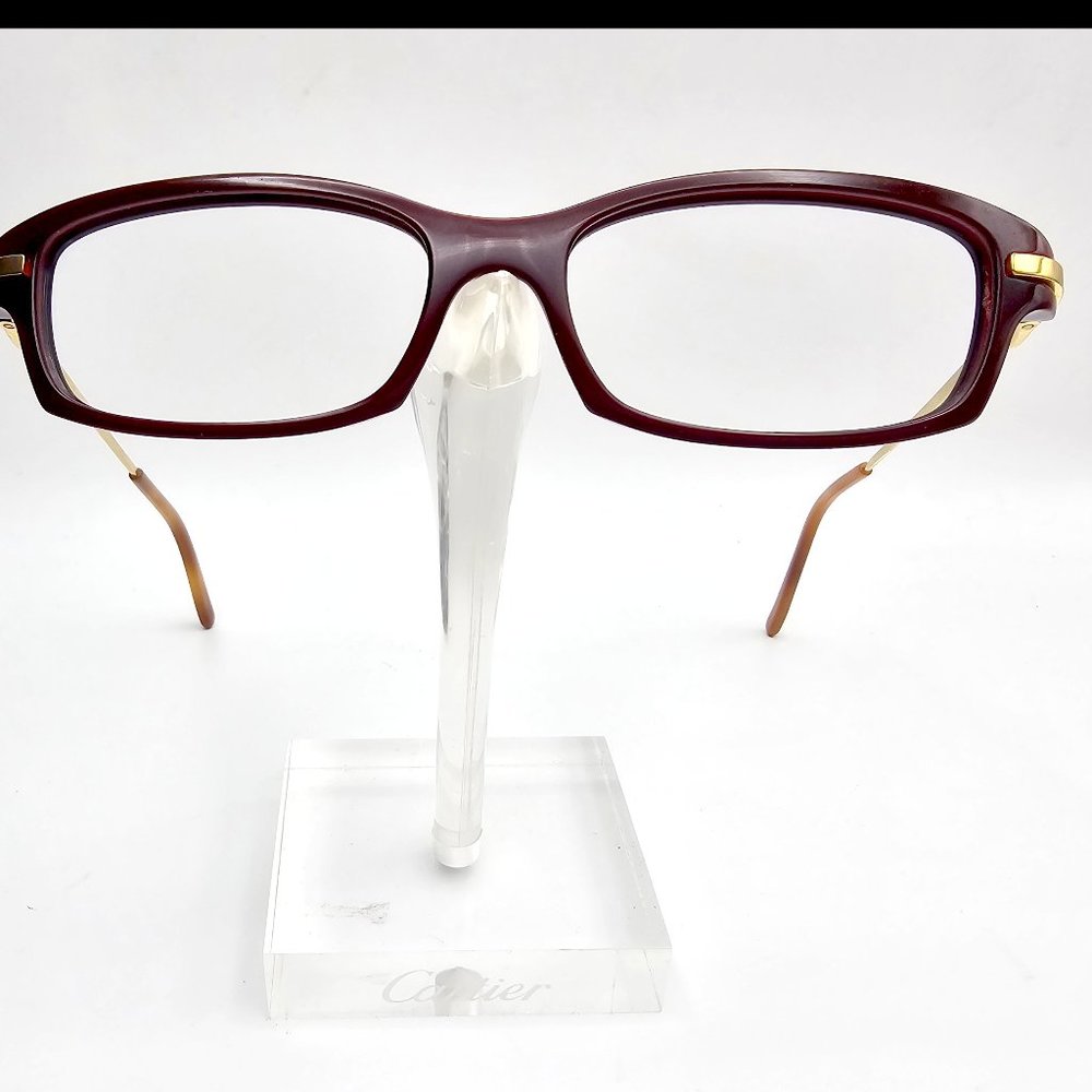 Authentic Cartier Bicolor Burgundy Gold Optical T8100708